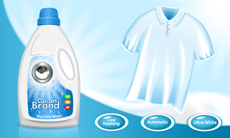 Laundry concept background. Realistic illustration of laundry vector concept background for web designのイラスト素材