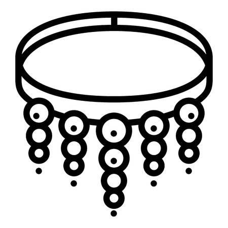 Gemstone bracelet icon. Outline gemstone bracelet vector icon for web design isolated on white backgroundのイラスト素材