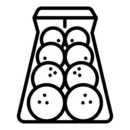 Bowling balls icon. Outline bowling balls vector icon for web design isolated on white backgroundのイラスト素材
