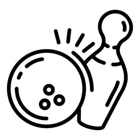 Strike shot icon. Outline strike shot vector icon for web design isolated on white backgroundのイラスト素材
