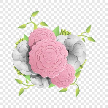 Natural camellia concept background. Cartoon illustration of natural camellia vector concept background for web designのイラスト素材