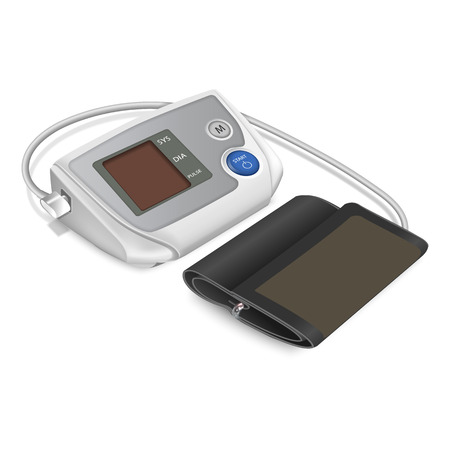 Electric phonendoscope icon. Realistic illustration of electric phonendoscope vector icon for web design isolated on white backgroundのイラスト素材