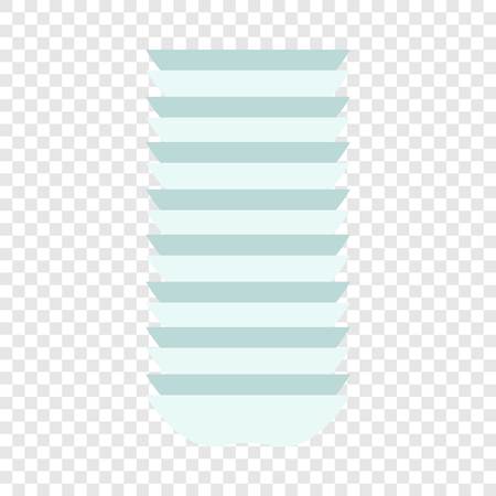Stack plate icon. Flat illustration of stack plate vector icon for web designのイラスト素材