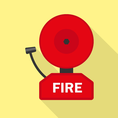 Fire alarm icon. Flat illustration of fire alarm vector icon for web designのイラスト素材