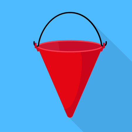Fire bucket icon. Flat illustration of fire bucket vector icon for web designのイラスト素材