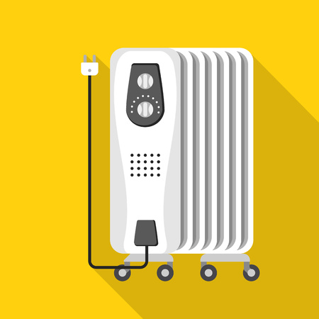 Home heater radiator icon. Flat illustration of home heater radiator vector icon for web designのイラスト素材