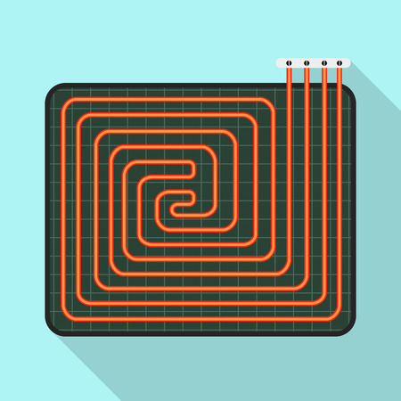 Home floor heater icon. Flat illustration of home floor heater vector icon for web designのイラスト素材