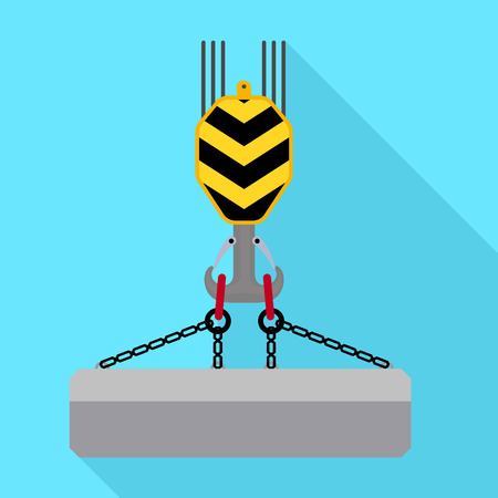 Double hook lift icon. Flat illustration of double hook lift vector icon for web designのイラスト素材