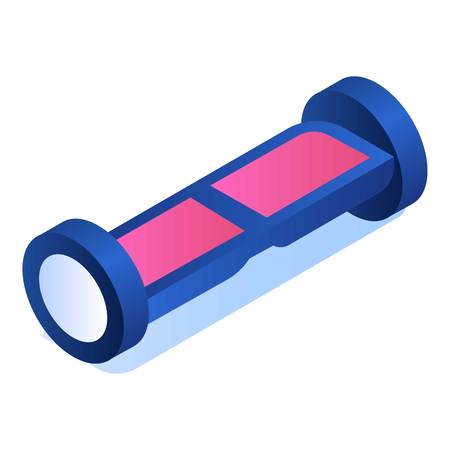 Hoverboard icon. Isometric of hoverboard vector icon for web design isolated on white backgroundのイラスト素材