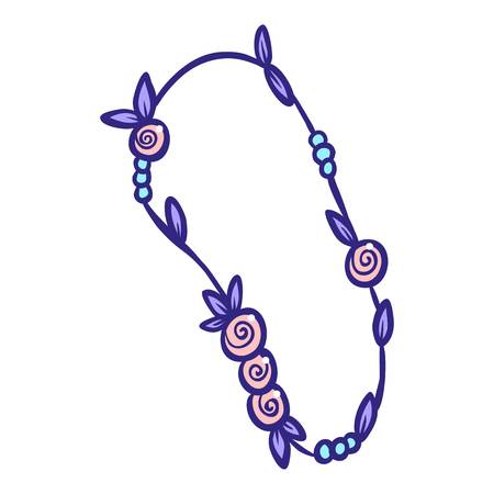 Flower bracelet icon. Hand drawn illustration of flower bracelet vector icon for web designのイラスト素材