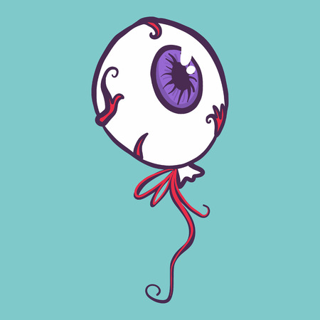 Ballon eyeball icon. Hand drawn illustration of ballon eyeball vector icon for web designのイラスト素材