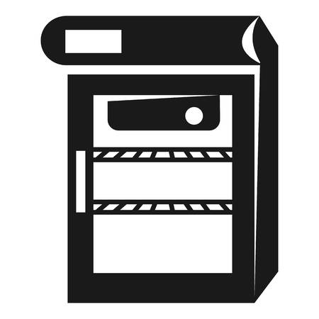 Mini fridge icon. Simple illustration of mini fridge vector icon for web design isolated on white backgroundのイラスト素材