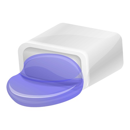 Chewing gum icon. Cartoon of chewing gum vector icon for web design isolated on white backgroundのイラスト素材