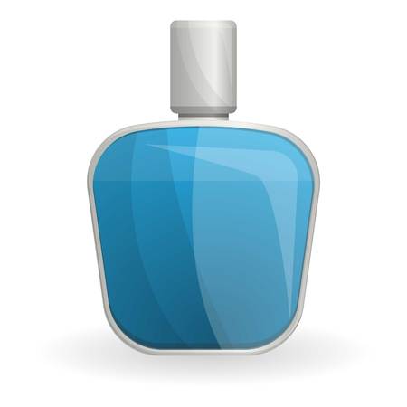 Blue marine perfume icon. Cartoon of blue marine perfume vector icon for web design isolated on white backgroundのイラスト素材