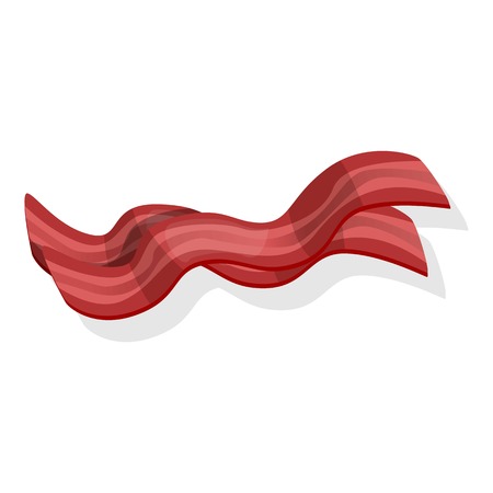 Burger bacon icon. Cartoon of burger bacon vector icon for web design isolated on white backgroundのイラスト素材