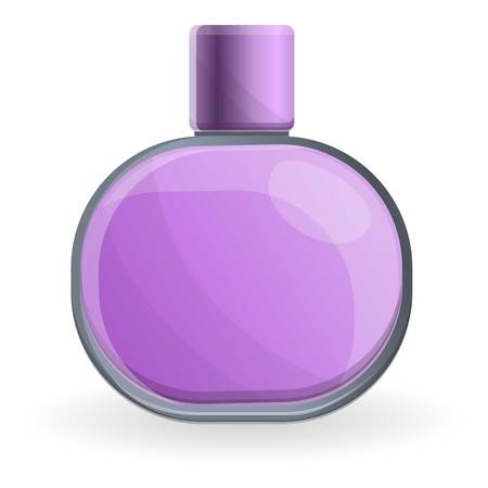 Purple perfume icon. Cartoon of purple perfume vector icon for web design isolated on white backgroundのイラスト素材
