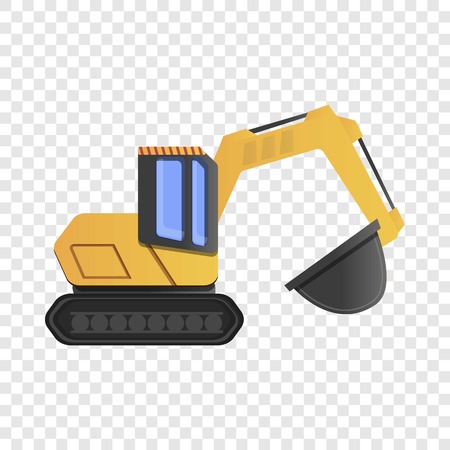 Quarry excavator icon. Cartoon of quarry excavator icon for web designの写真素材