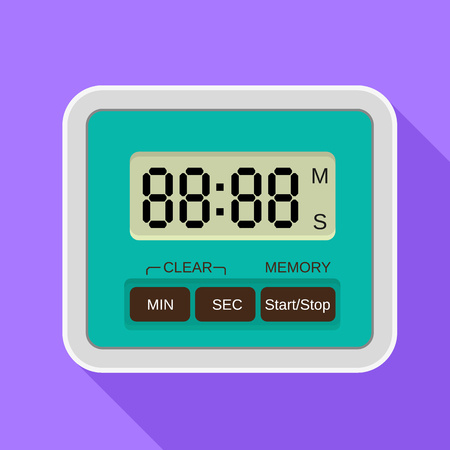 Digital timer icon. Flat illustration of digital timer vector icon for web designのイラスト素材