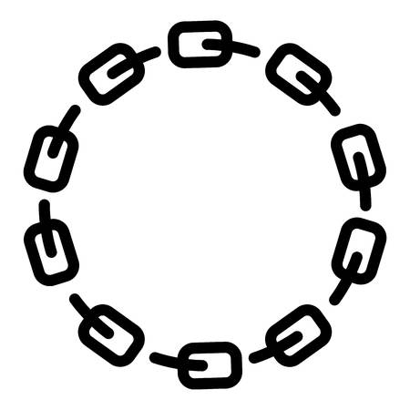 Silver bracelet icon. Outline silver bracelet icon for web design isolated on white backgroundの写真素材