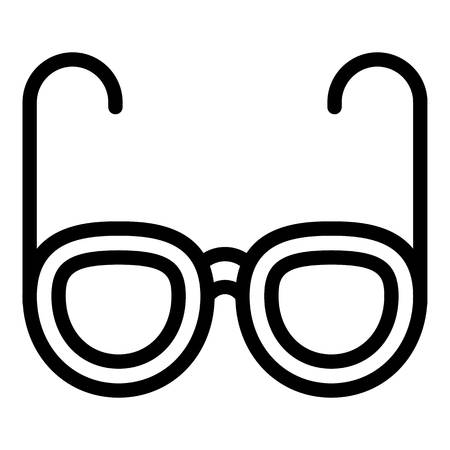 Classic eyeglasses icon. Outline classic eyeglasses vector icon for web design isolated on white backgroundのイラスト素材