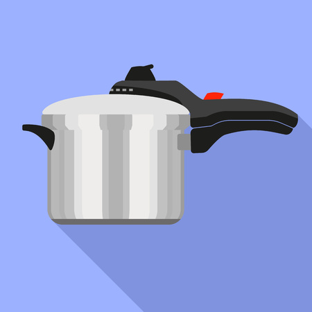 Hand pressure cooker icon. Flat illustration of hand pressure cooker vector icon for web designのイラスト素材