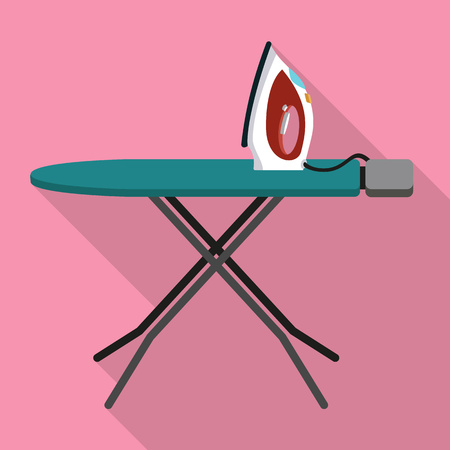 House ironing board icon. Flat illustration of house ironing board vector icon for web designのイラスト素材