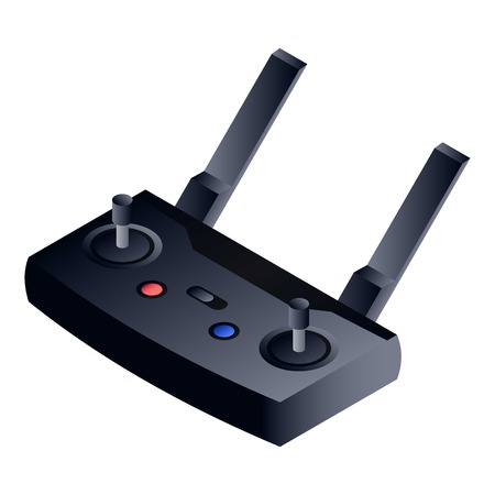 Drone remote control icon. Isometric of drone remote control vector icon for web design isolated on white backgroundのイラスト素材