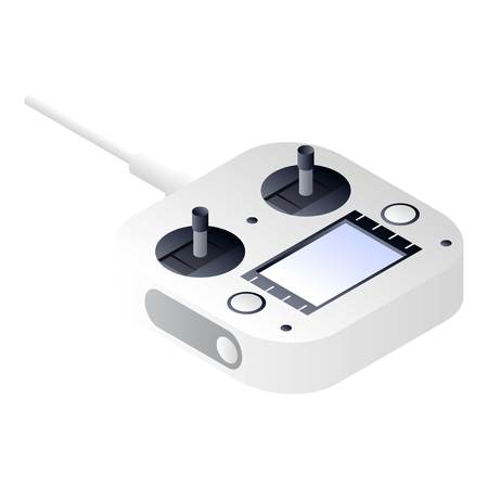 Drone radio remote control icon. Isometric of drone radio remote control vector icon for web design...