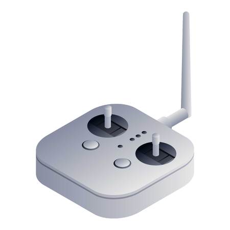 Drone remote controller icon. Isometric of drone remote controller vector icon for web design isolated on white backgroundのイラスト素材