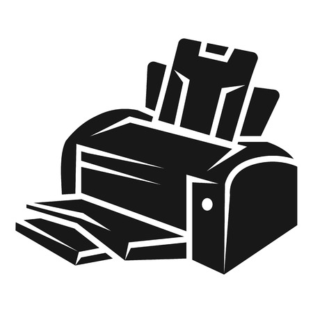 Laser printer icon. Simple illustration of laser printer vector icon for web design isolated on white backgroundのイラスト素材