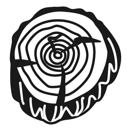 Stump top view icon. Simple illustration of stump top view vector icon for web design isolated on white backgroundのイラスト素材