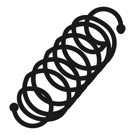 Induction round spiral icon. Simple illustration of induction round spiral vector icon for web design isolated on white backgroundのイラスト素材