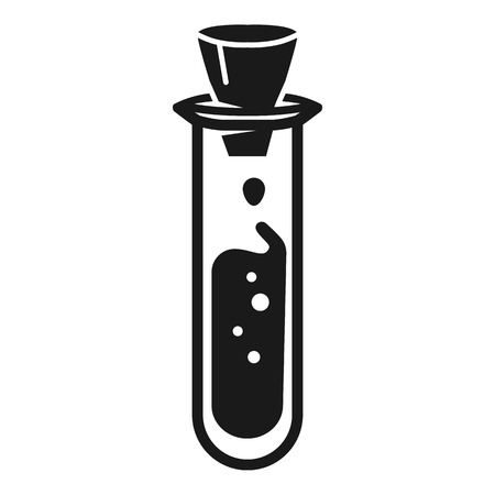 Test tube icon. Simple illustration of test tube vector icon for web design isolated on white backgroundのイラスト素材