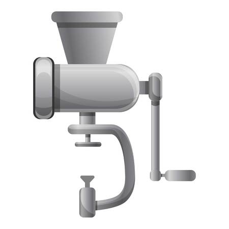 Meat grinder icon. Cartoon of meat grinder vector icon for web design isolated on white backgroundのイラスト素材