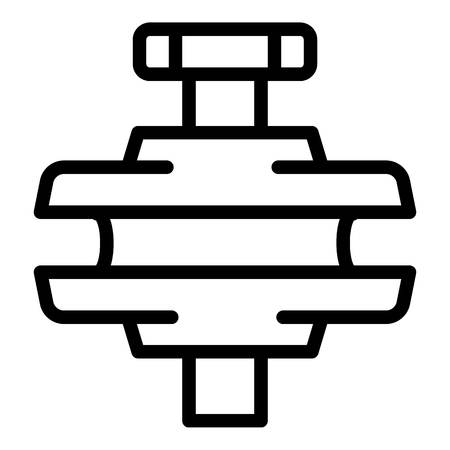 Bolt scaffolding icon. Outline bolt scaffolding vector icon for web design isolated on white backgroundのイラスト素材