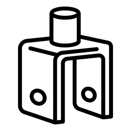 Metal connection icon. Outline metal connection vector icon for web design isolated on white backgroundのイラスト素材