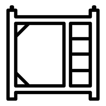 Scaffolding piece icon. Outline scaffolding piece vector icon for web design isolated on white backgroundのイラスト素材