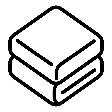 Spa towel stack icon. Outline spa towel stack vector icon for web design isolated on white backgroundのイラスト素材