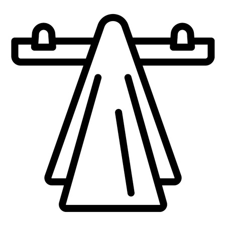 Cotton towel icon. Outline cotton towel vector icon for web design isolated on white backgroundのイラスト素材