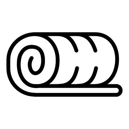 Towel roll icon. Outline towel roll vector icon for web design isolated on white backgroundのイラスト素材