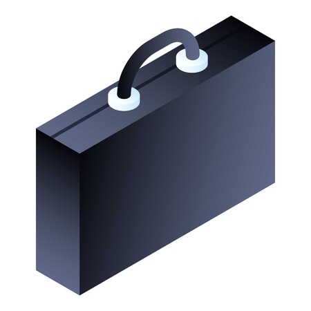 Suitcase icon. Isometric of suitcase vector icon for web design isolated on white backgroundのイラスト素材