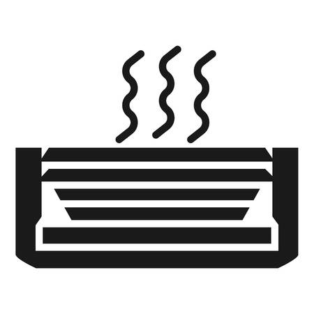 Air conditioning top view icon. Simple illustration of air conditioning top view vector icon for web design isolated on white backgroundのイラスト素材