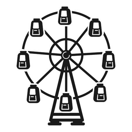 Ferris wheel icon. Simple illustration of ferris wheel vector icon for web design isolated on white backgroundのイラスト素材