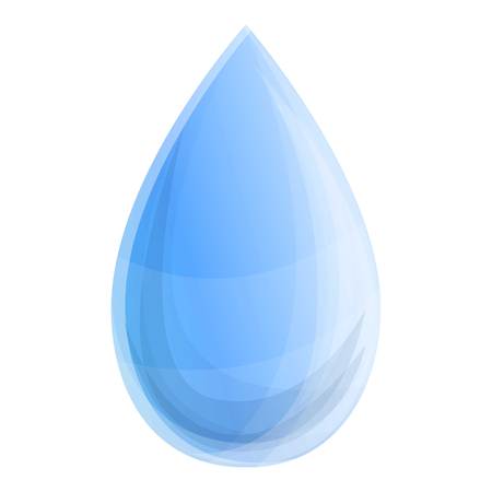 Clean water drop icon. Cartoon of clean water drop vector icon for web design isolated on white backgroundのイラスト素材
