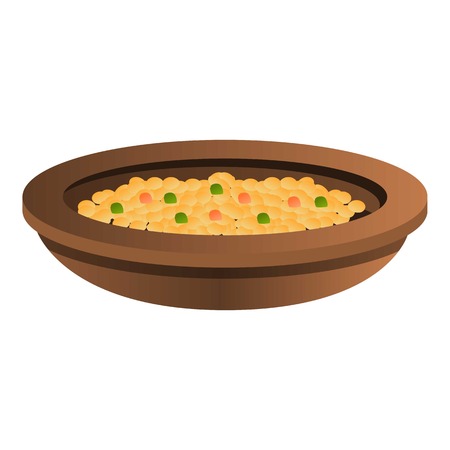 Mexican rice icon. Cartoon of mexican rice vector icon for web design isolated on white backgroundのイラスト素材