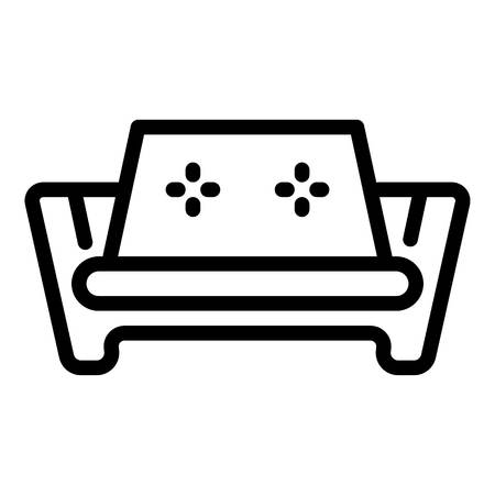 Armchair sofa icon. Outline armchair sofa vector icon for web design isolated on white backgroundのイラスト素材