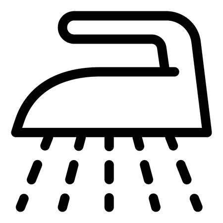 Iron steam icon. Outline iron steam vector icon for web design isolated on white backgroundのイラスト素材
