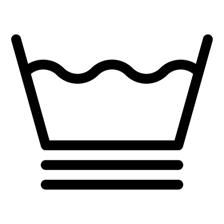 Machine wash delicate icon. Outline machine wash delicate vector icon for web design isolated on white backgroundのイラスト素材
