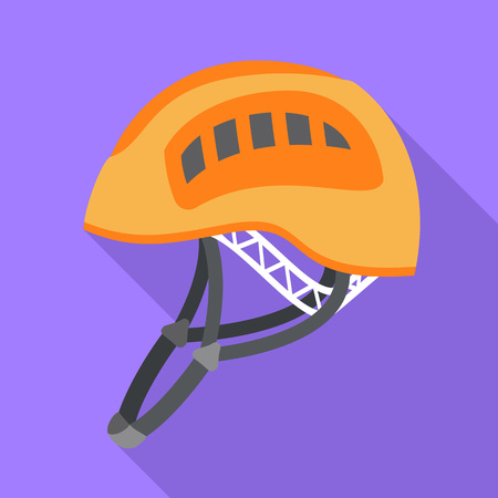 Helmet hiking icon. Flat illustration of helmet hiking vector icon for web designのイラスト素材