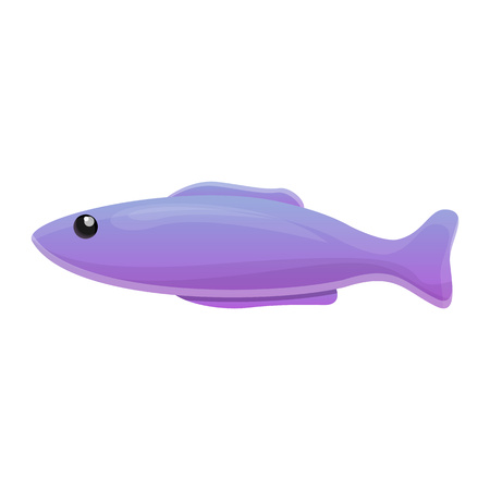 Gradient purple fish icon. Cartoon of gradient purple fish vector icon for web design isolated on white backgroundのイラスト素材